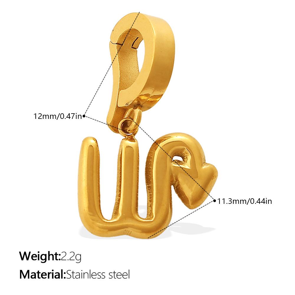 Summer Seaside Vacation Wind Golden Twelve Constellations Bikini Buckle Pendant Gold-plated DIY Accessories