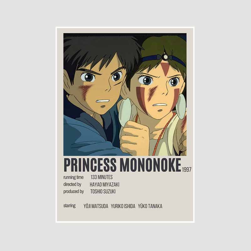 

Классическая коллекция аниме-постеров Моя геройская академия Унесенные призраками Ретро-белые бумажные постеры Настенные принты Картины Домашний декор Украшение комнаты Искусство Живопись 30x21cm