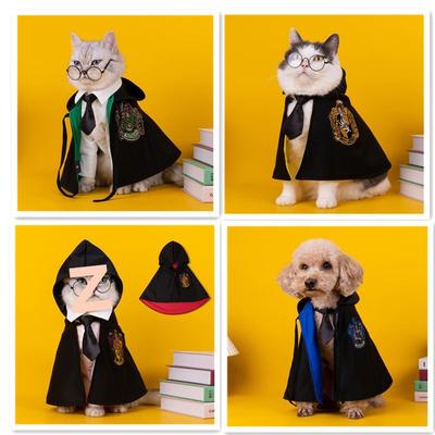Internet Celebrity Cat Pet Dog Harry Potter Magic Cloak Academy Dog Cape Small Dog Pet Shawl