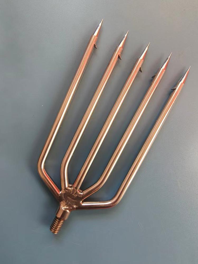 Premium Stainless Steel Fish Spear Set: Telescopic Rod with 4-Prong and 5-Prong Barbed Heads