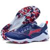 New LiNing Anti Slip And Wear Resistant Breathable Low Top Badminton Shoes Unisex Blue Red AYTU025-4