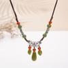 Geometric Ethnic Style Beaded Headdress Tassel Tassel Forehead Headband  Women