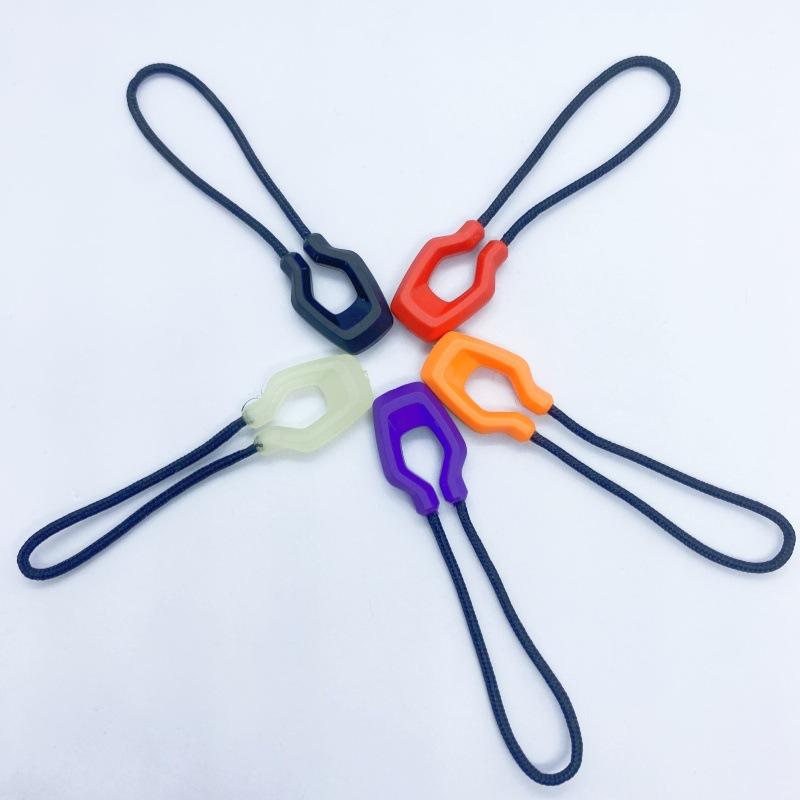 Luminous Zipper Puller Travel Bag Anti-Loss Extension Zipper Tent Backpack Pull Slider Head Zippers Replace Rope Buckle Pendant