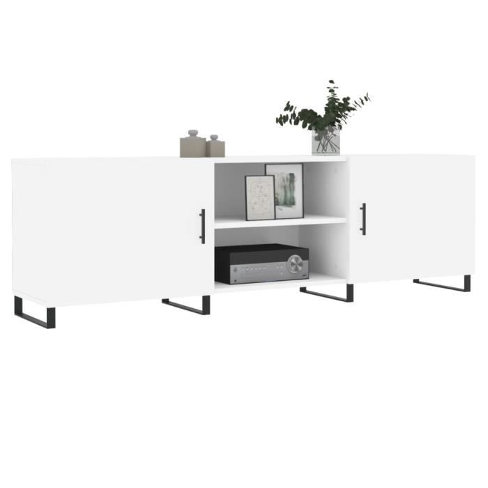 VidaXL Meuble TV blanc 150x30x50 cm bois d'ingénierie 829116