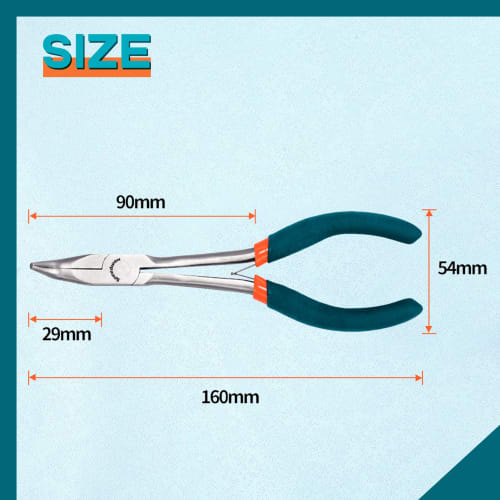 SPEEDWOX Long-Nosed Bent Nose Pliers, Ideal for Hard-to-Reach Spaces, 45 Vertical Bend, Micro, Compact, Spring-Loaded, Lightweight, Long, Precision W