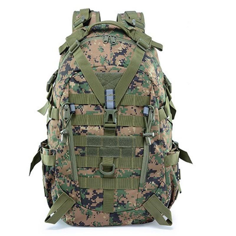 40L Tactical Backpack for Men Camping Hiking Backpacks Reflective Outdoor Travel Bags Survival Molle Climbing Rucksack Bag