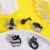 Cartoon Piano Cat Badge Breastpin Beating Note Brooch Cool Black Cat Enamel Pin  Girl