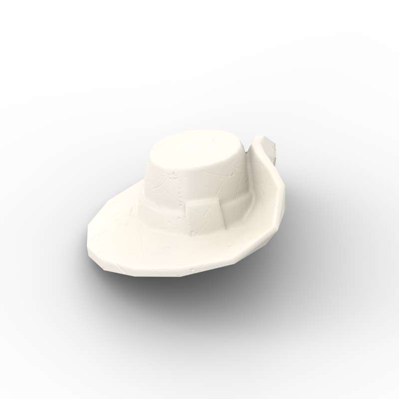 MOC 10PCS 93554 Western Cowboy Hat Building Block Part Kit Curled Brim Helmet Bricks Assemble DIY Toy For Children Birthday Gift