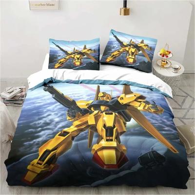 3D Printer Soldier Cartoon Pattern Three-piece Set, Delicate Quilt Cover Pillow Case, Housewares Set, Beautiful Gift Household