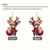 Christmas candy deer acrylic pendant, holiday deer decoration, car key pendant, backpack pendant.