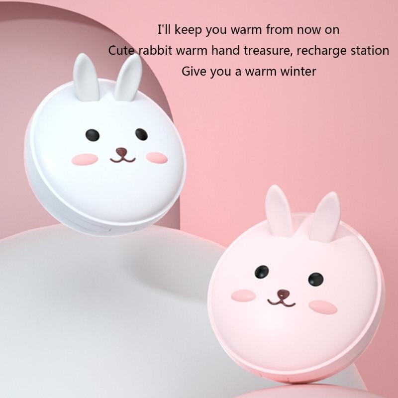 3 in 1 Mini Hand Warmer Cartoon Rabbit Hands Keeping Warm Artifact for Children Girl Adults Women Portable Present