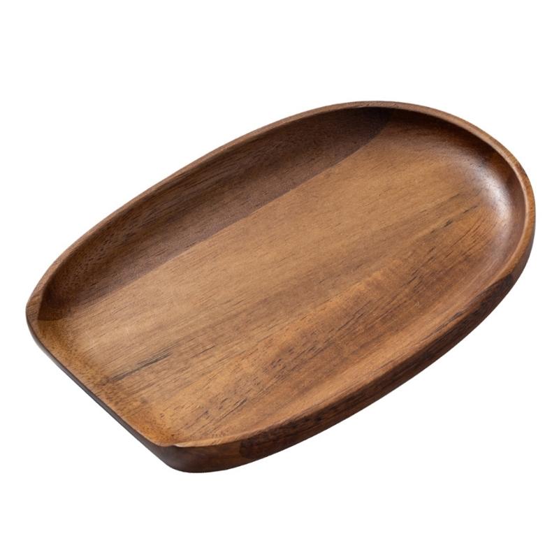 Wood Look Spoon Rest for Home Cooking with Calm Brown Style, Daily Meal Service and Simple Wipe After Serving Care