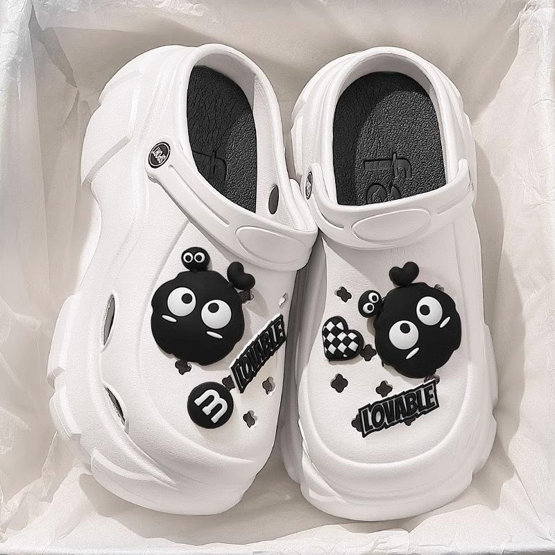 Sabotți cu talpă groasă pentru femei, care adaugă înălțime: Elegant, Antiderapant, Respirabil, Cu vârf închis pentru Exterior, Birou, Sală de operații sau pentru Purtare de vară.