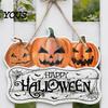 Festive Halloween Hanging Ornament Pumpkin Door Decor, Spooky Wall for Party Eye-catching Decoration Scene, Front Entryway Decoration, Trick or