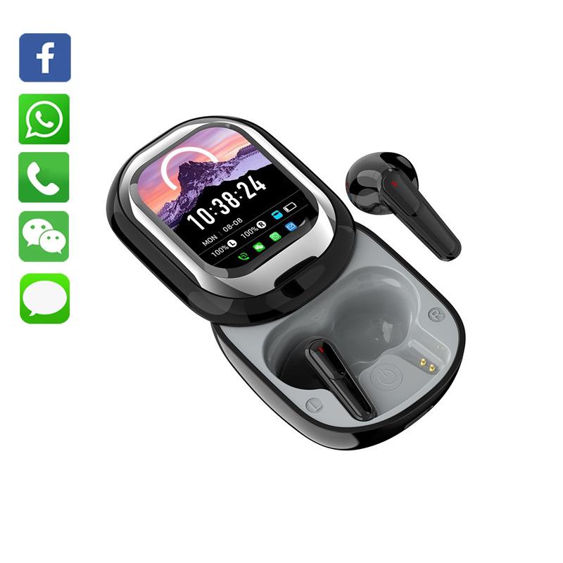 2025 Wireless Bluetooth 5.4 Ai Translation Earphones Smart Touch Screen Noise Cancellation Headphones Customized Long Standby Earbuds for Android iOS 