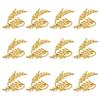 1/6/12pcs Modern Minimalist Napkin Ring Buckles Metal Gold Leaf Napkin Holder Christmas Thanksgiving Dinnig Table Decoration