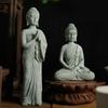1 szt. Mini Figurka Buddyzmu Dekoracja Biurka Dekoracja Domu Statua Zen Zielony Piaskowiec Ornament Tajlandia Statua Buddy Ozdoba Ogrodowa Dekoracja Akwarium