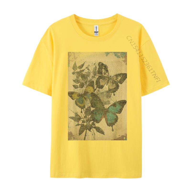 Fairy Grunge Fairycore Aesthetic Cottagecore Goth Butterfly Men's 2024 Newest Design T Shirt Cotton Fabric Men Tshirt Gift