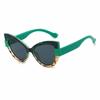New Fashion Contrasting Cat Eye Sunglasses Personalized Casual Versatile Anti Blue Light Glasses Outdoor Travel UV Protection