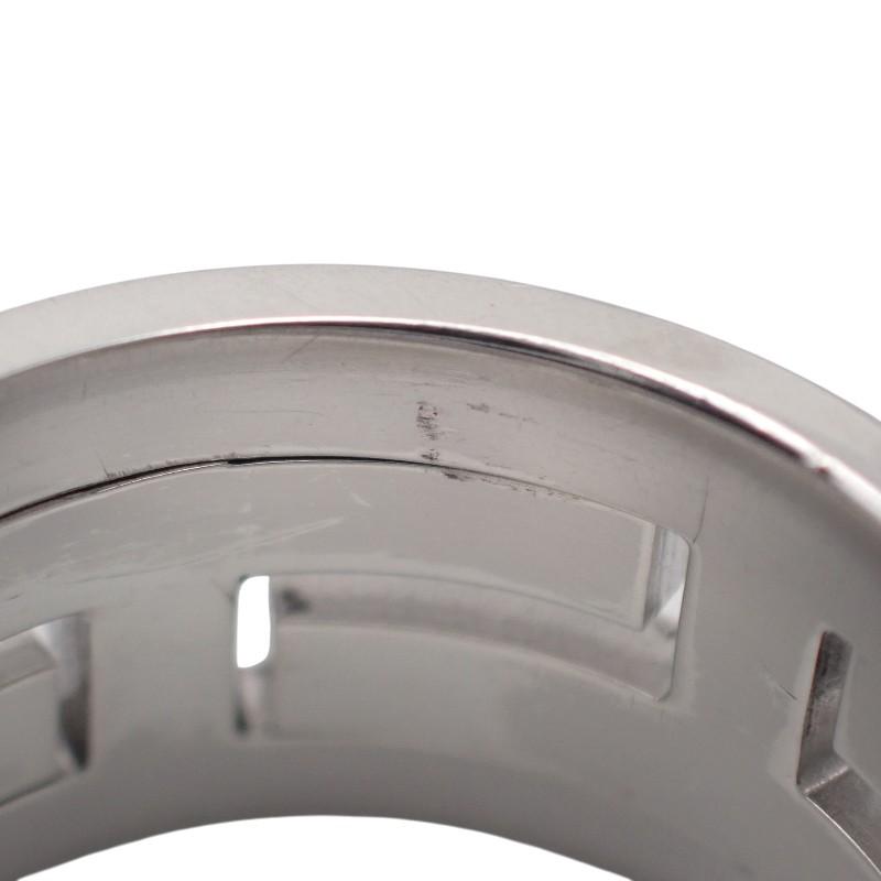 HERMES  #11(JP Size)  ring black Silver925 Women
