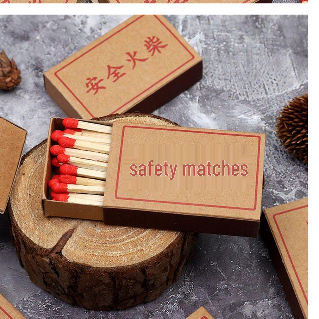 Vintage Safety Matches - Retro Style for Camping, Weddings, Aromatherapy, & Incense Lighting