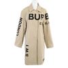 BURBERRY 8016222 Cotton gabardine Horseferry print Nova check soutien collar overcoat coat 36 beigeUsed