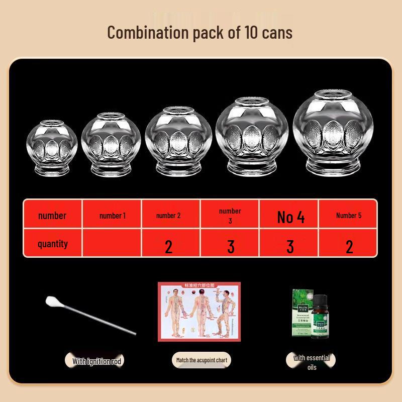 Chenye Thick Glass Cupping Set for Beauty Salons and Home Use