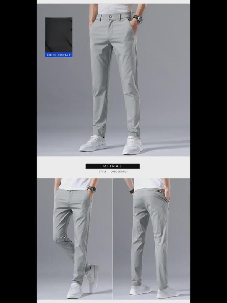 2023 Men's Cotton Stretch Summer Trousers: Youthful Korean-Style Casual Pants for Spring