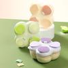 Milk Powder Box Portable Infant Milk Powder Dispenser with 4 Compartments No-Spill Kids Snack