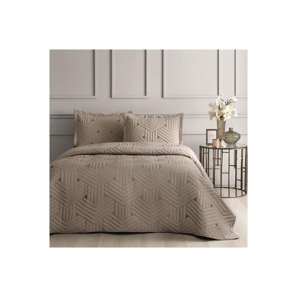 Vita Double Bedspread Set Brown