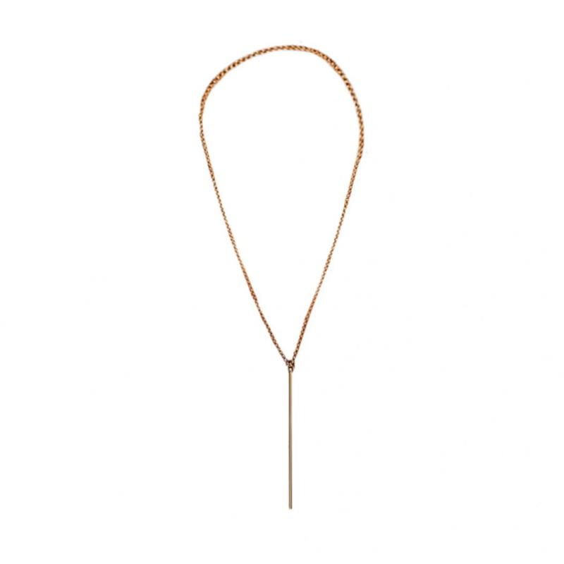 New Minimalism Bar Shape Pendant Long Chain Necklace Women Party Banquet Jewelry In Good Sales Store