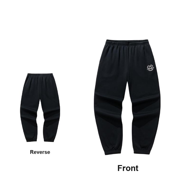 Anta Lifestyle Series Mens Long Pants Winter 2025 Knitted Sports Pants Men Bottoms Basic-Black 952548309-3