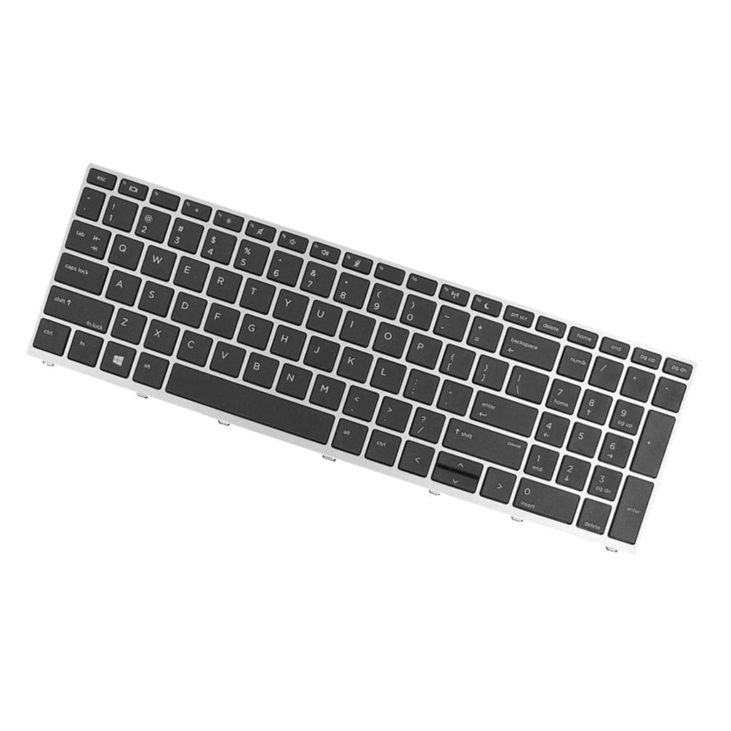 Keyboard Replacement US for HP Probook 450 G5 455 470 W/ Silver Frame