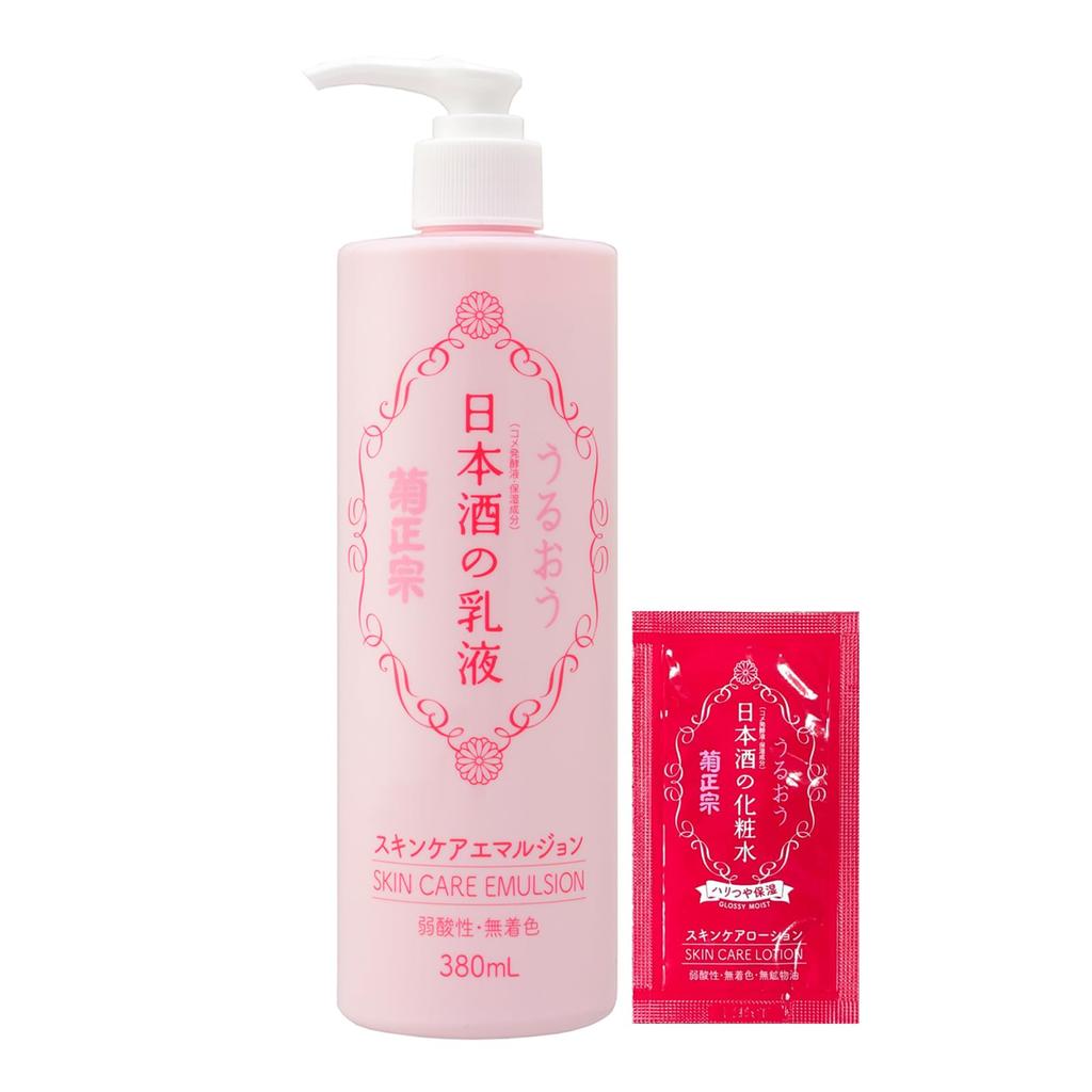 Kikumasamune Sake Emulsion 380ml + 1 Lotion Sachet Ceramide Large Capacity