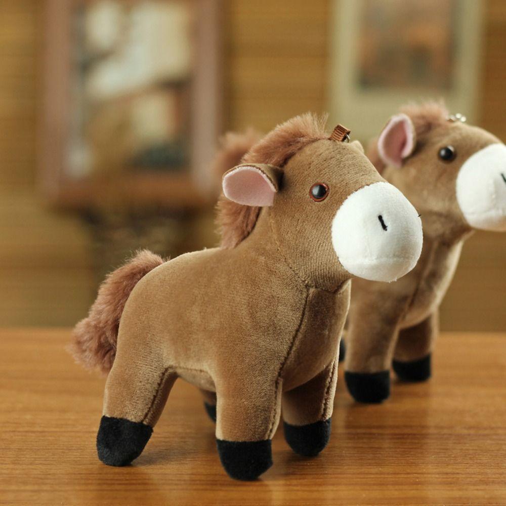Cute Cartoon Plush Horse Keychain Hanging Decoration Little Horse Keychain  Jewelry Accessories