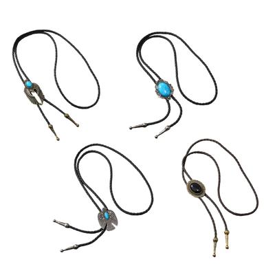 Mens Cowboy Hat Braided Rope Bolo Tie Shirt Collar Necktie Jewelry Accessories