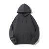Men's Casual Thick Terry Cloth Hoodie: Heavyweight Pure Cotton Sweatshirt - Loose Fit, Solid Color, American Style for Autumn/Winter.