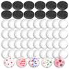 ABWR-124Pcs Craft Magnets Glass W Adhesive Backing And Transparent Clear Glass Cabochons DIY Craft Fridge Magnets Sticker Easy T