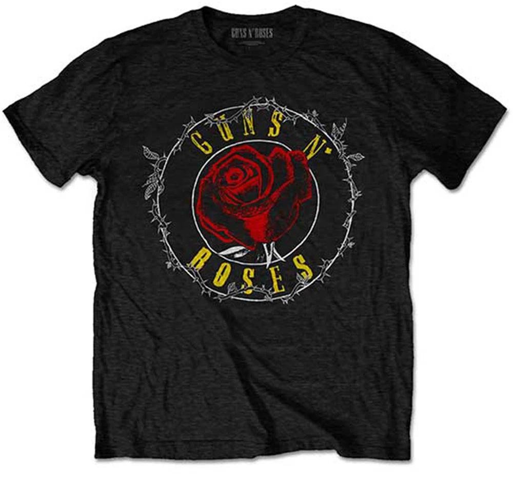 Guns N Roses Rose Circle Paradise City Unisexs Tshirt L