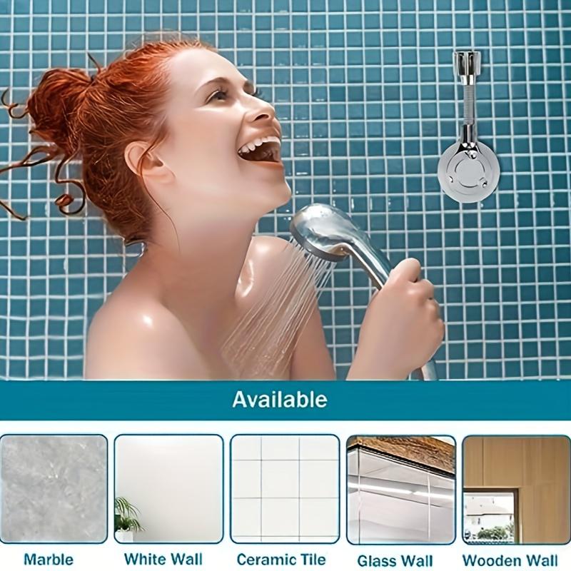 Suction Cup Shower Holder Adjustable Shower Head Holder Nozzle Handheld Holder Punch-Free Multi Angle Rotation Bathroom Bracket
