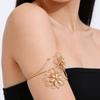 Floral Flower Bracelet Adjustable Arm Ring Elegant Open Arm Bangle  Party