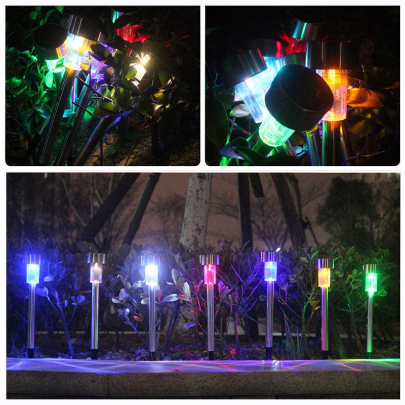 Solar Light Outdoor Garden Yard Led Light Landscape Path Lights Steel Stainless