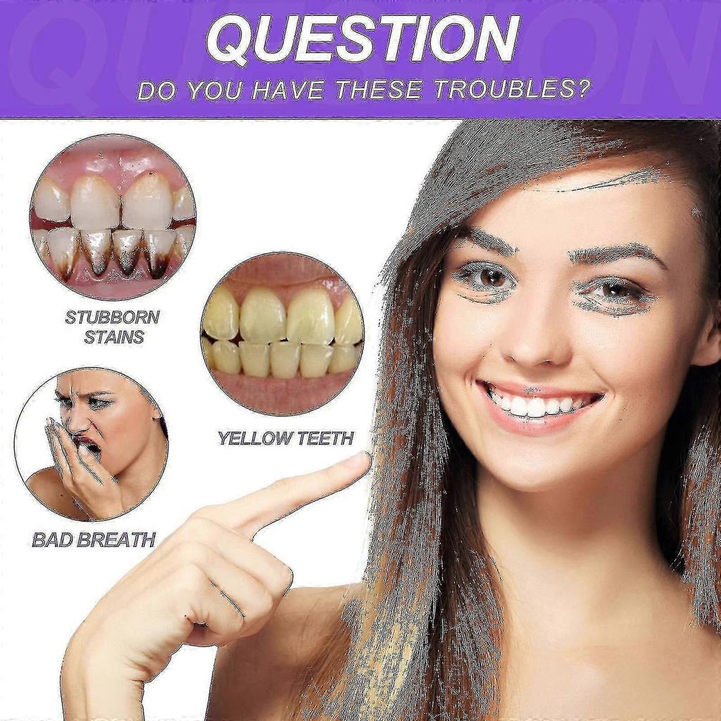 OUHOE Teeth Whitening Essence Cleans Teeth and Tartar, Freshens Breath, Cares for Gums, Teeth Whiteni