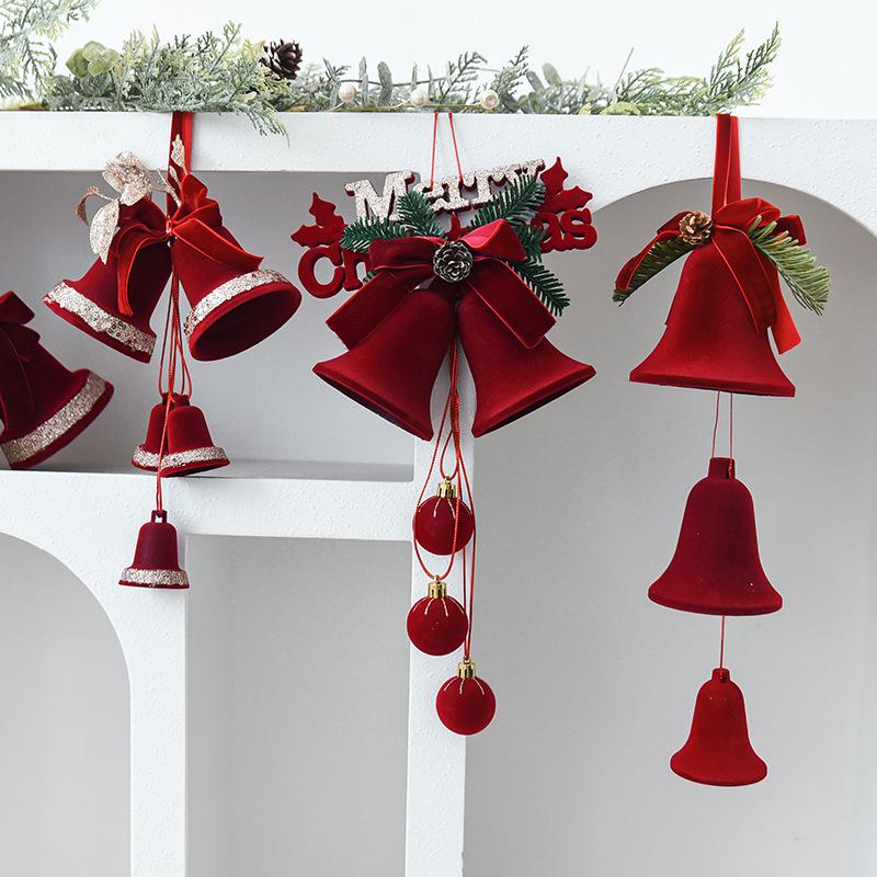 NUCHI Cross-Border Christmas Bell Ornaments - Tree & Window Decorations