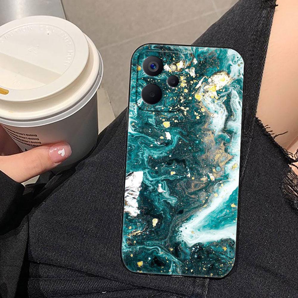 Watercolor Painting Marble Phone Case For Realme C75 C71 C65 C63 C55 C53 C35 C33 C30 C21 C11 7 6 5 GT NEO 2 NARZO 50 X50 Case