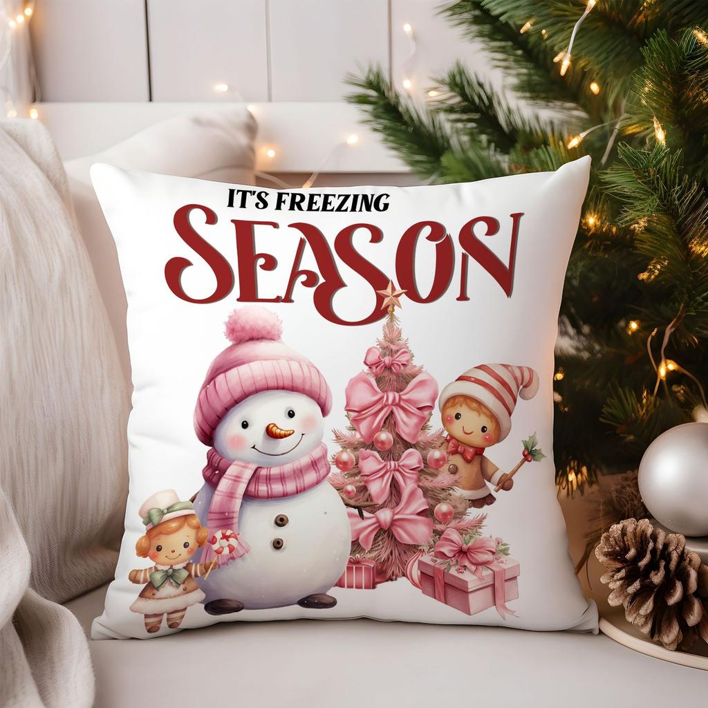 Popular Christmas Pillowcase Office Seat Cushion Home Bedside Pillowcase