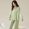 Pajamas Women's Spring and Autumn Pure Cotton Long-sleeved Women's Autumn 1011 New Casual Wear Round Neck Loungewear