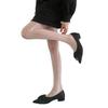 Women See Through Fishnet Mesh Pantyhose Stockings Japanese Aesthetic Hollowed Vertical Striped Pattern Tights Leggings