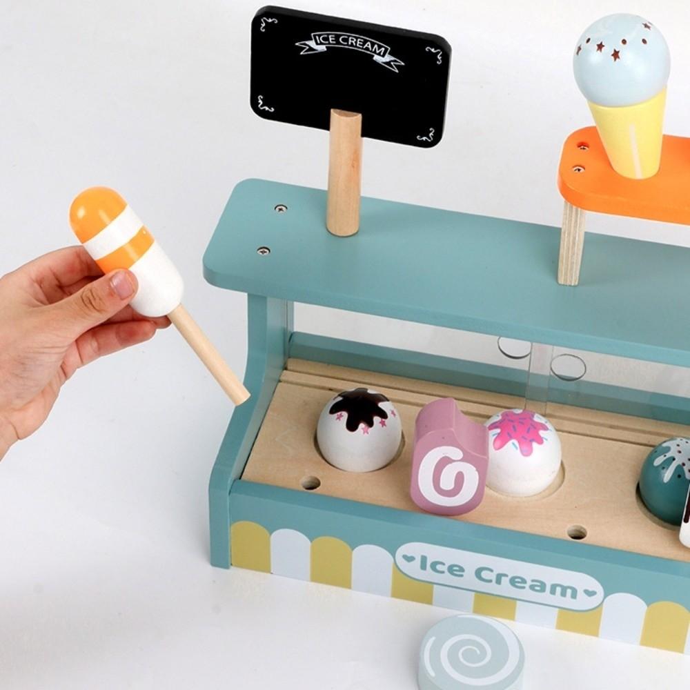 Pretend Play Play House Toys Montessori Simulation Kitchen Toy Ice Cream Shop Toys  Kids Play