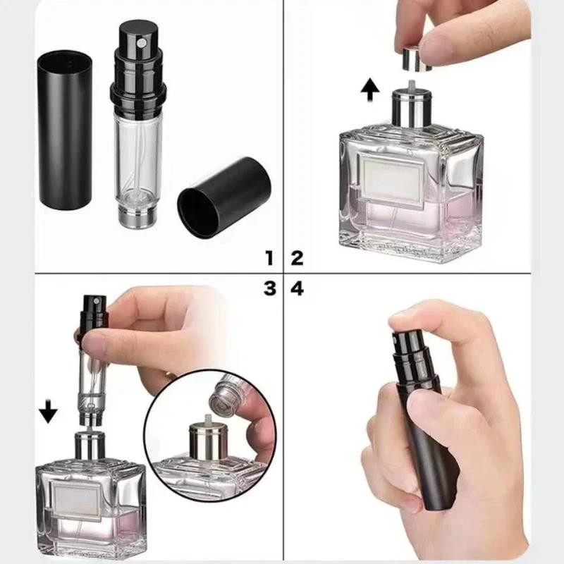 1pc 5ml Mini Classic Bottom Filling Perfume Spray Dispenser Bottles Cosmetic Refillable Spray Atomizer Portable Liquid Container